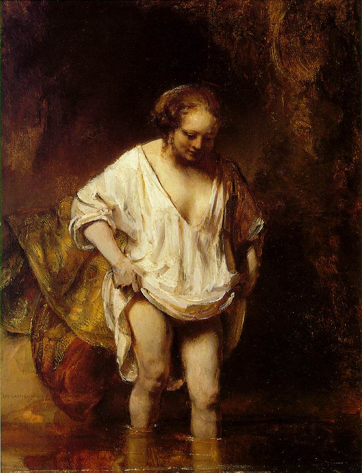  A Woman Bathing in a Stream
